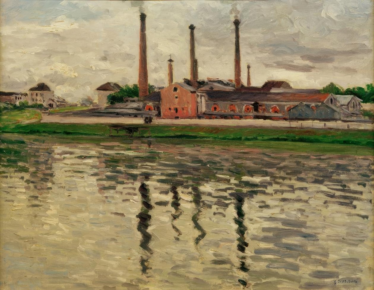 Fabrieken in Argenteuil door Gustave Caillebotte