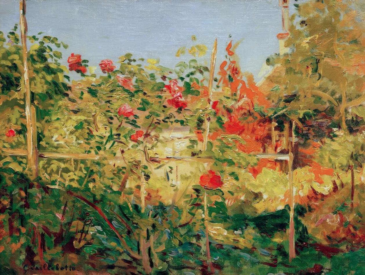 Tuin in Trouville door Gustave Caillebotte