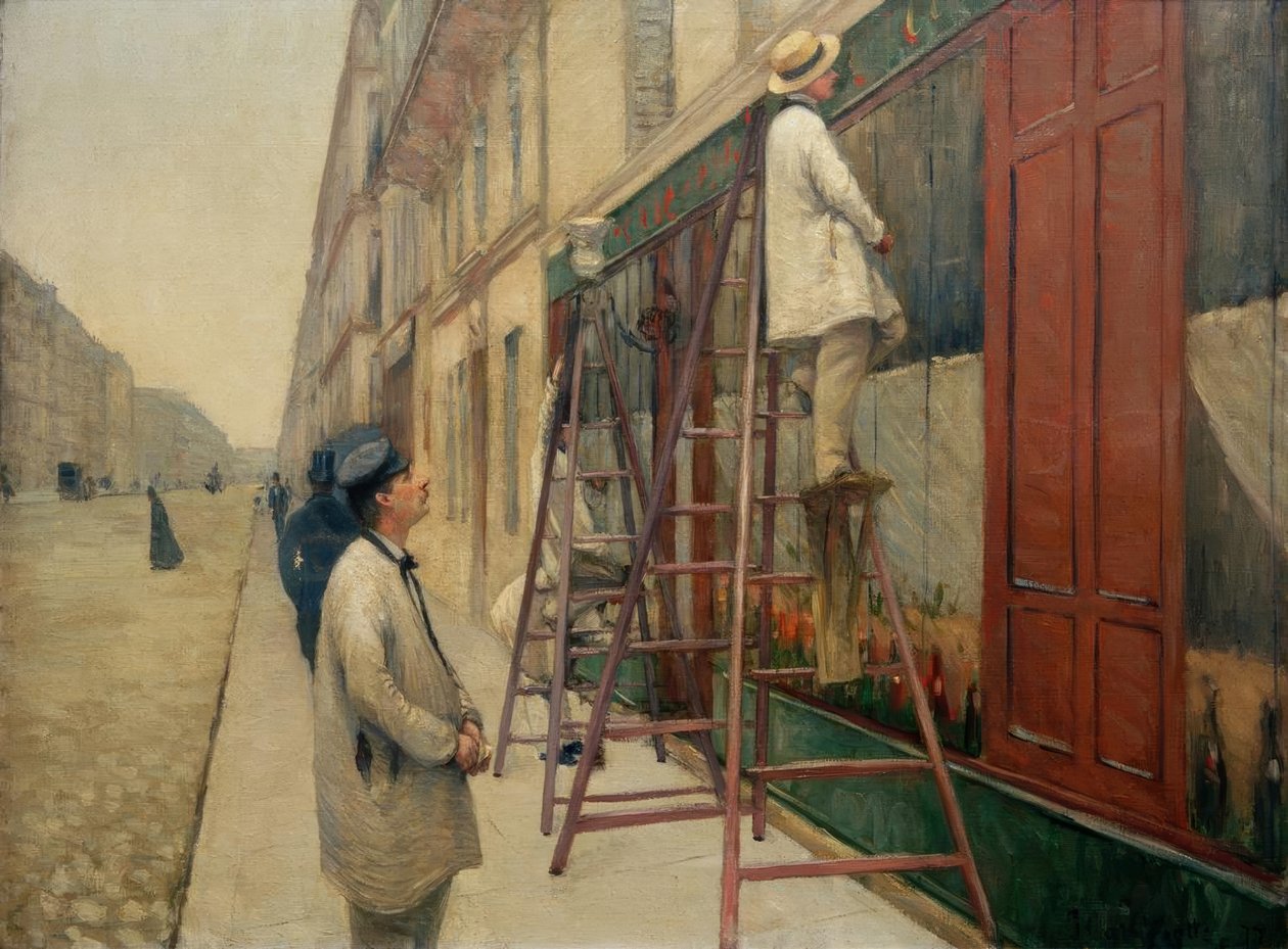 De huisschilders door Gustave Caillebotte