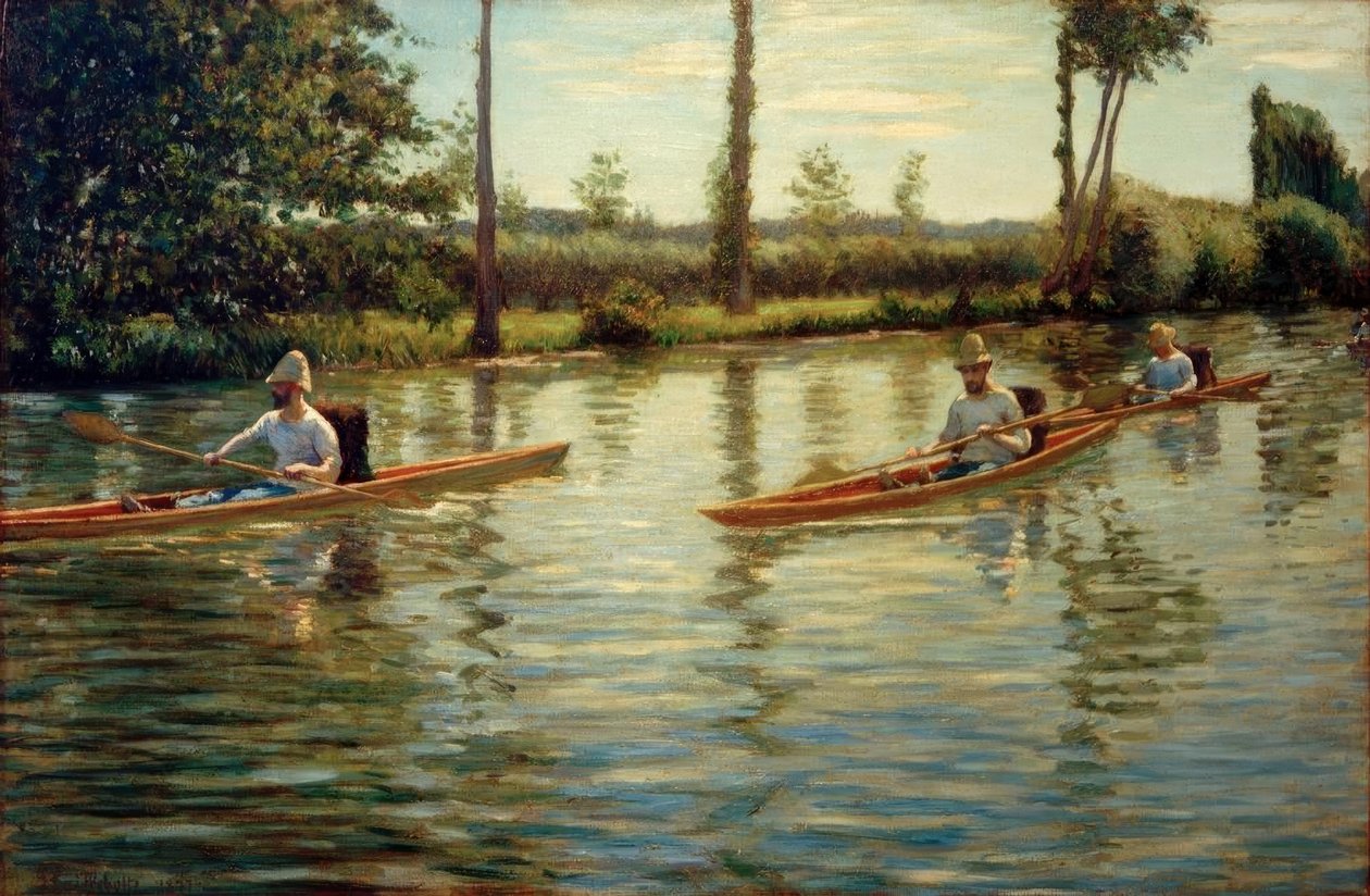 Périssoires door Gustave Caillebotte