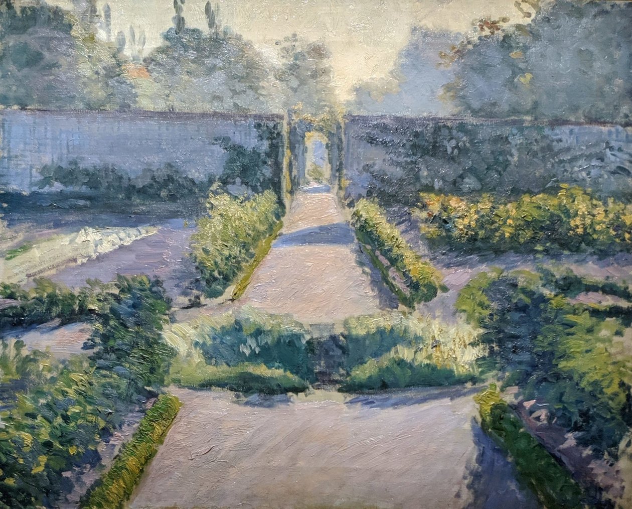 De moestuin, Yerres". door Gustave Caillebotte