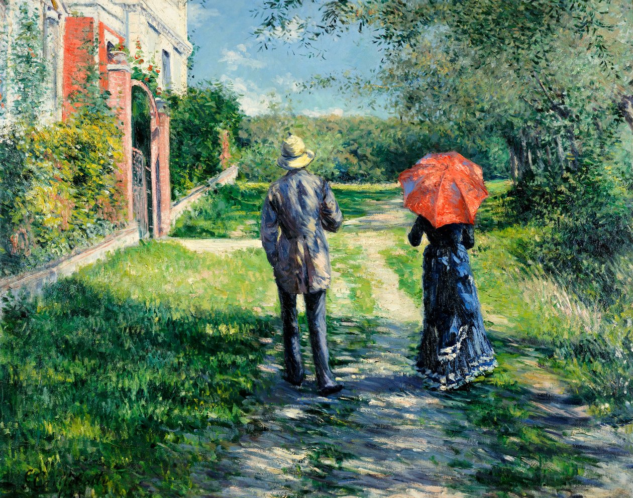 Het pad omhoog door Gustave Caillebotte