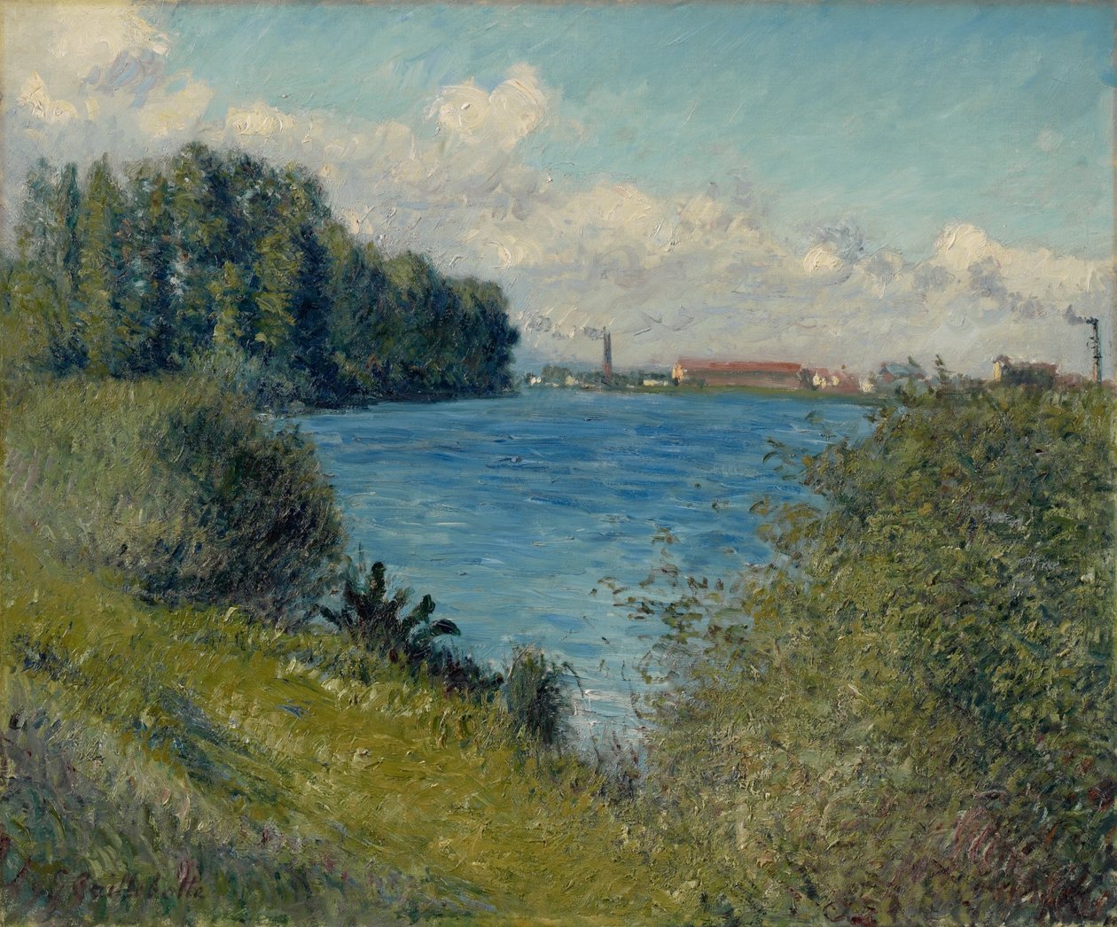 De Seine bij Argenteuil door Gustave Caillebotte