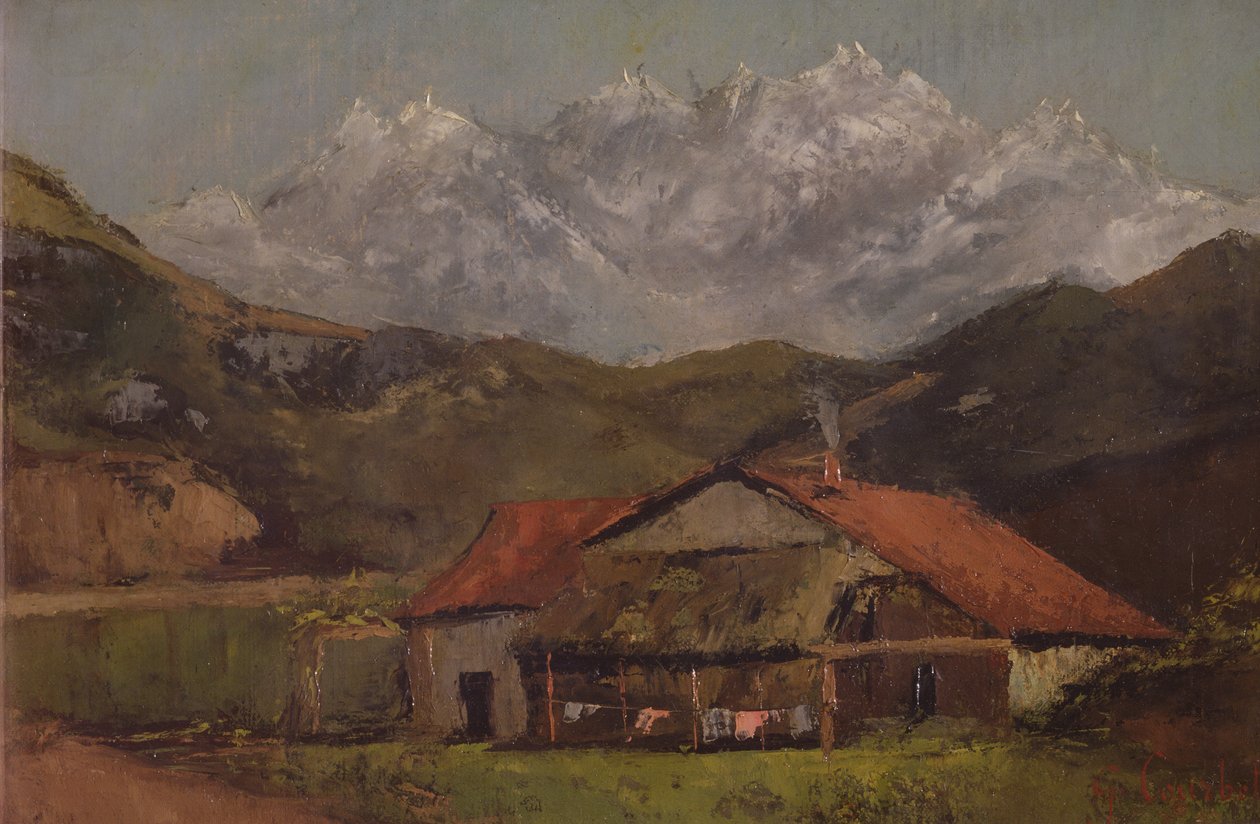 Een Hut in de Bergen door Gustave Courbet