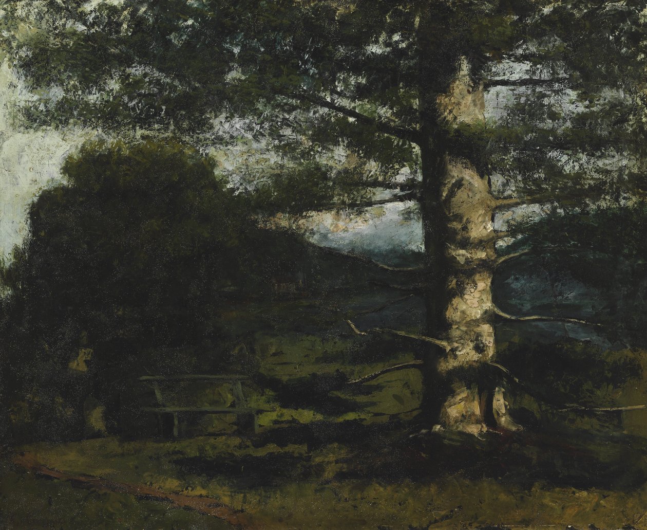 Cederboom in Hauteville door Gustave Courbet