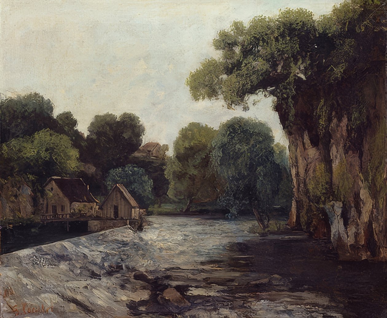 De molenstuw door Gustave Courbet