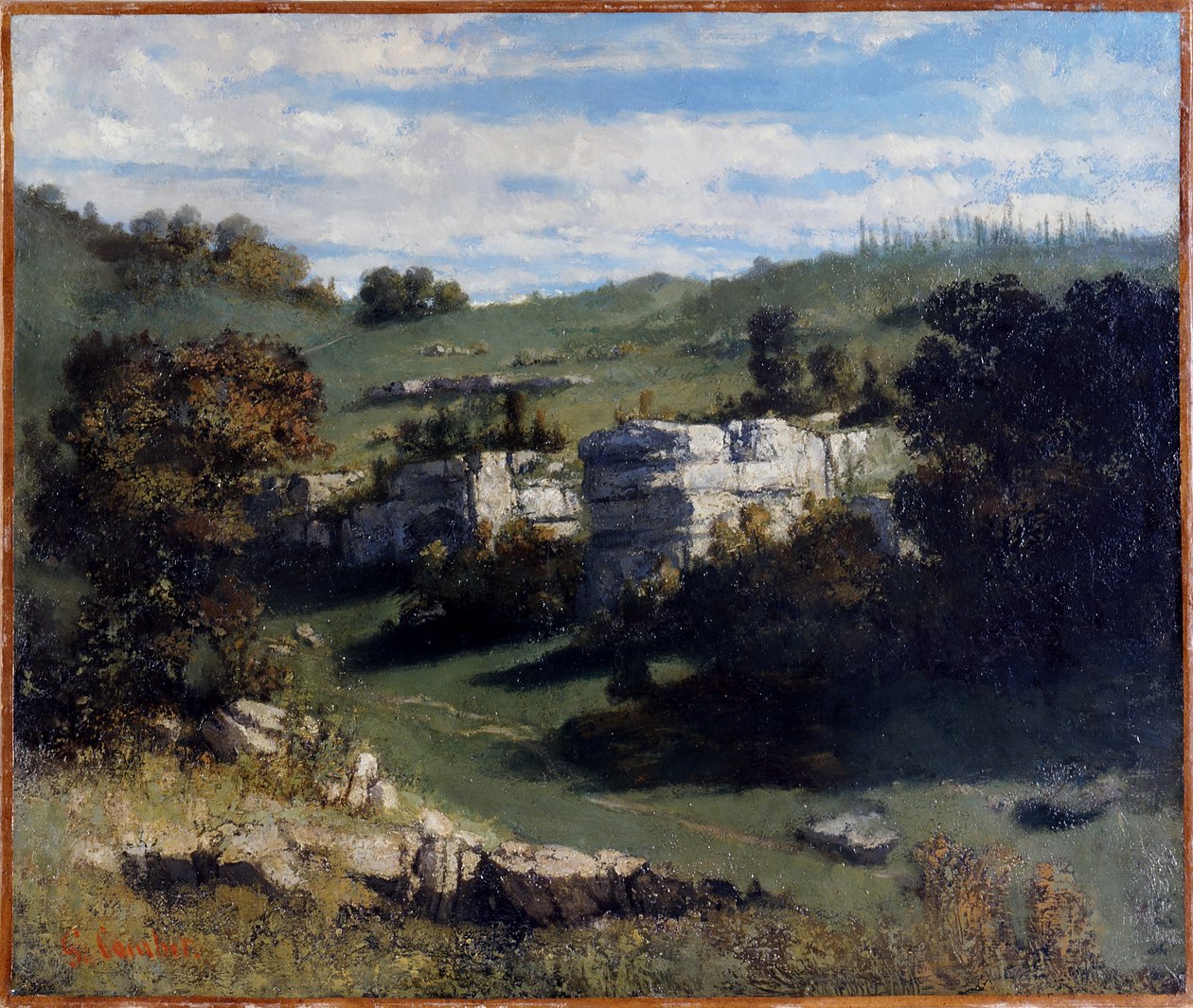 Frans: Paysage du Jura
Duits: Landschaft des Jura door Gustave Courbet