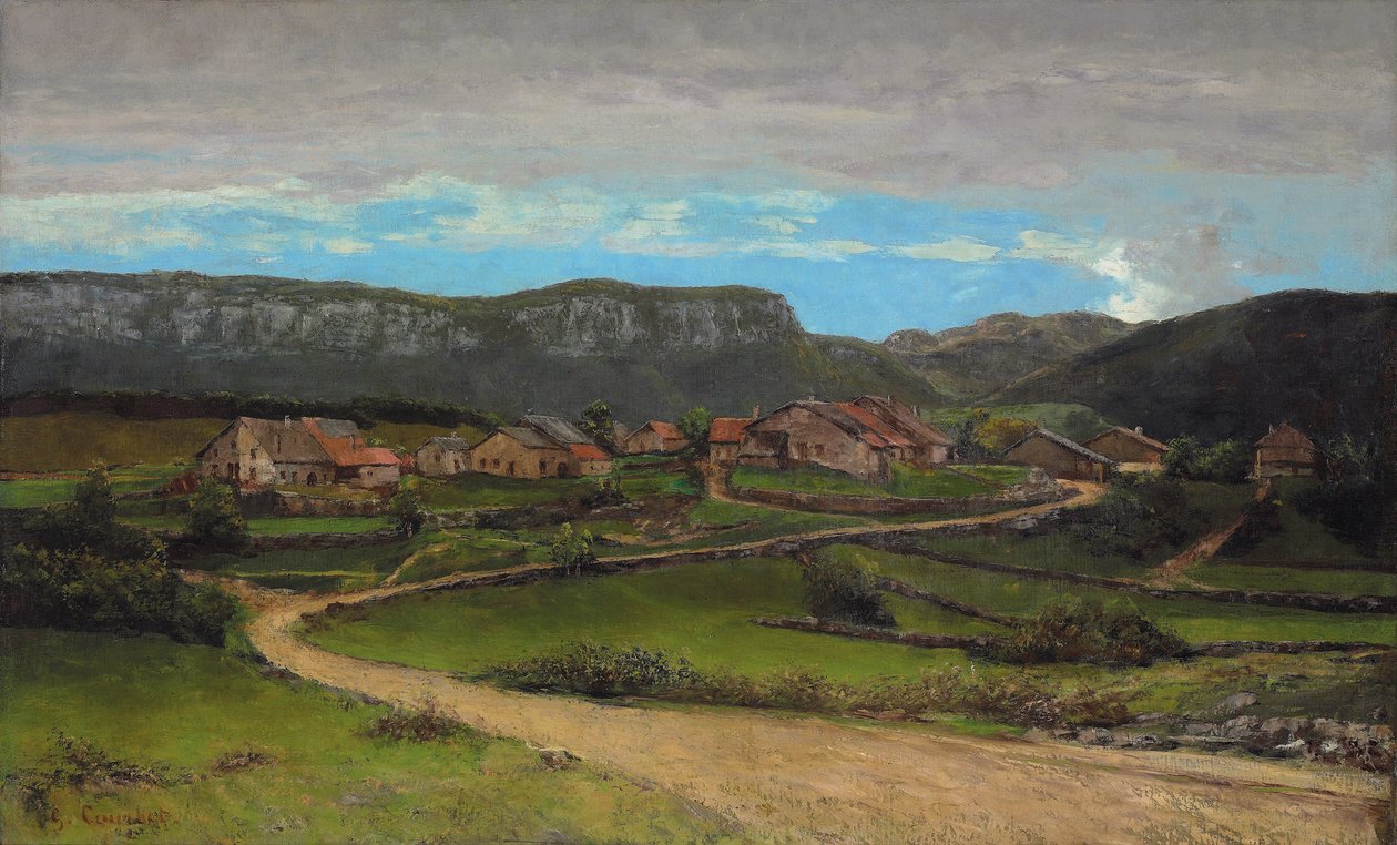 Landschap bij Ornans, ca. 1865 door Gustave Courbet