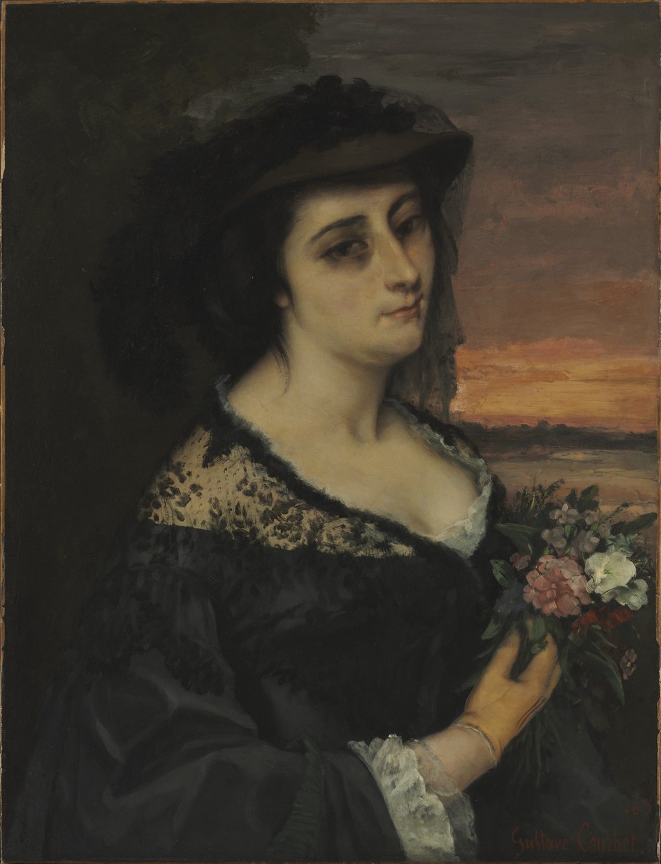 Mevrouw L... (Laure Borreau) door Gustave Courbet