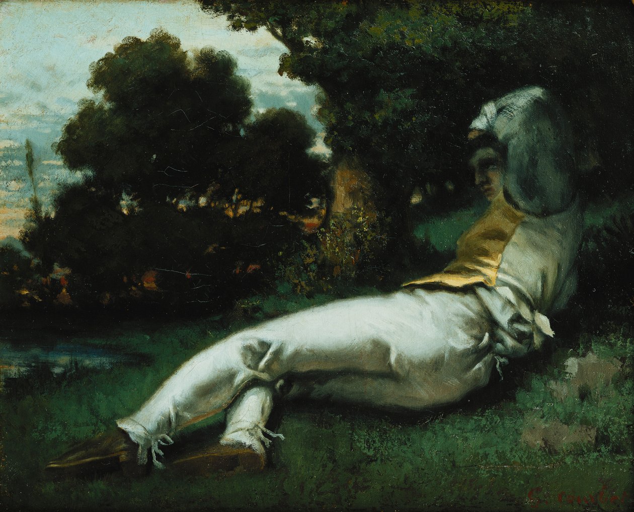Middagdutje; La Sieste, ca. 1841-42 door Gustave Courbet