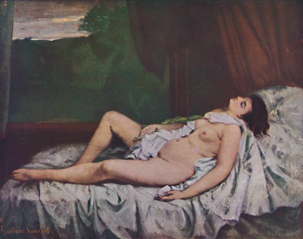 Liggend naakt door Gustave Courbet