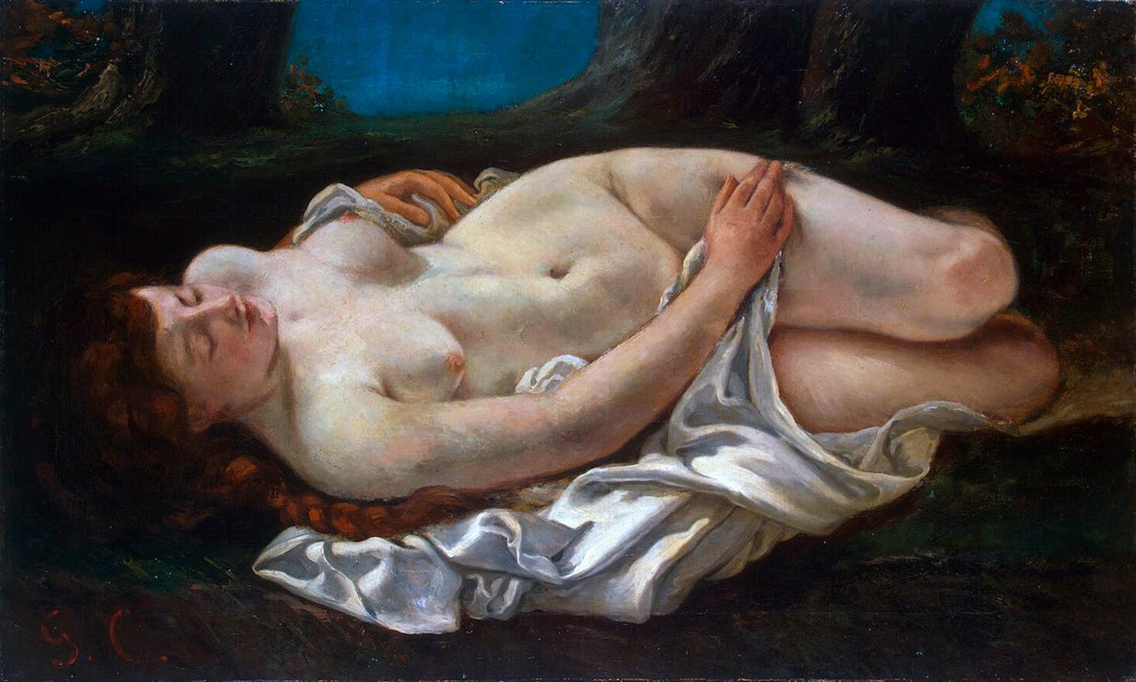 Liggende vrouw, 1865 door Gustave Courbet