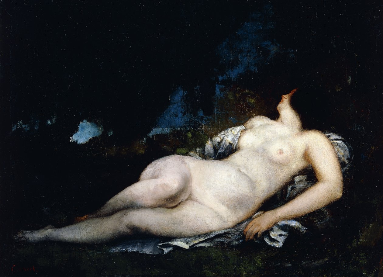 Studie voor een slapende vrouw door Gustave Courbet