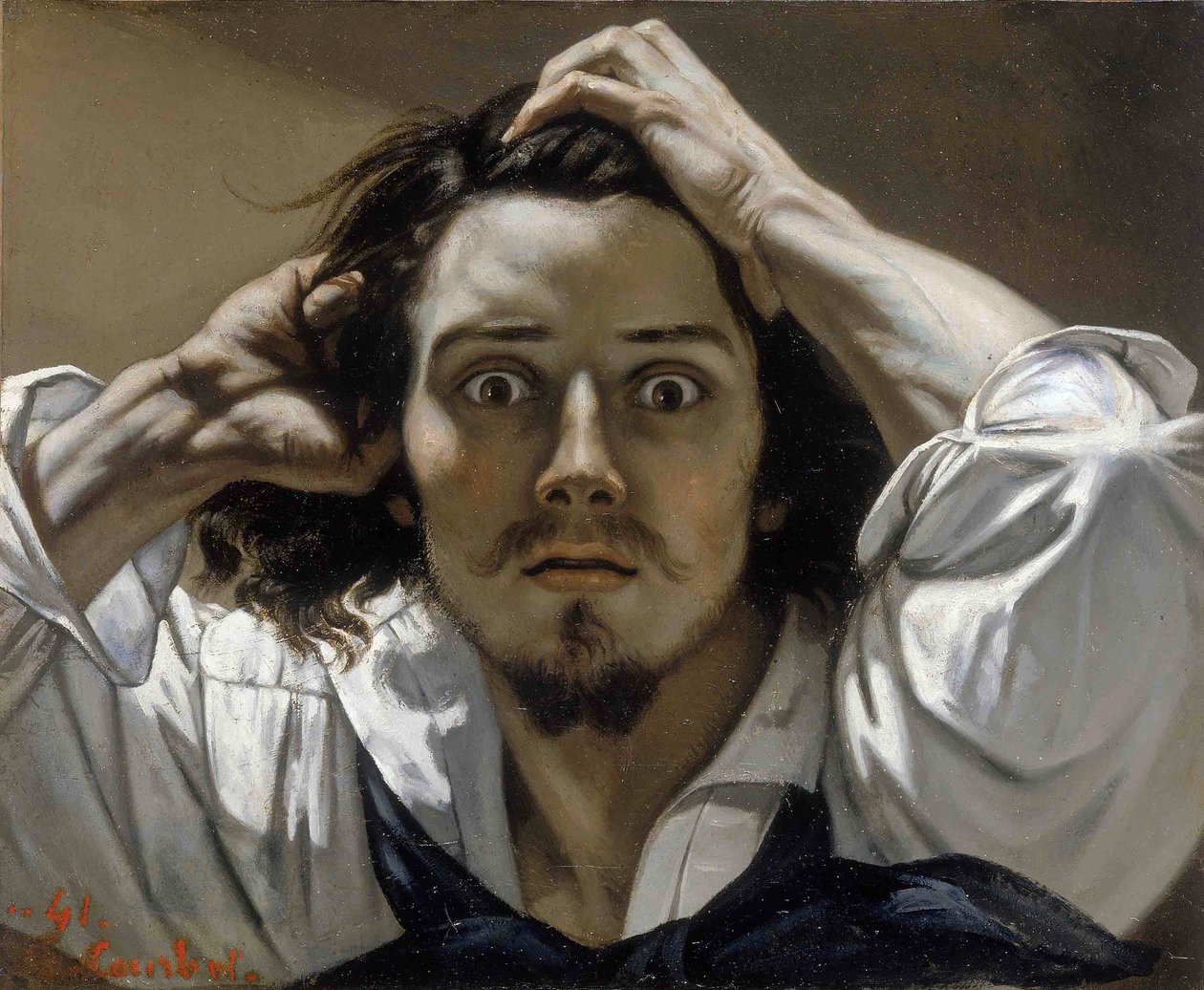 De wanhopige man (zelfportret) door Gustave Courbet