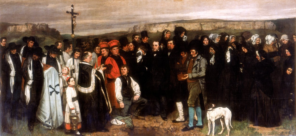 De Begrafenis in Ornans, 1850 door Gustave Courbet