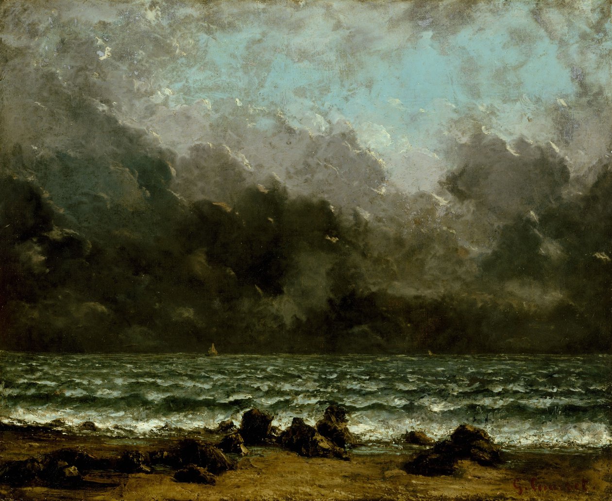 De zee, ca. 1865 door Gustave Courbet