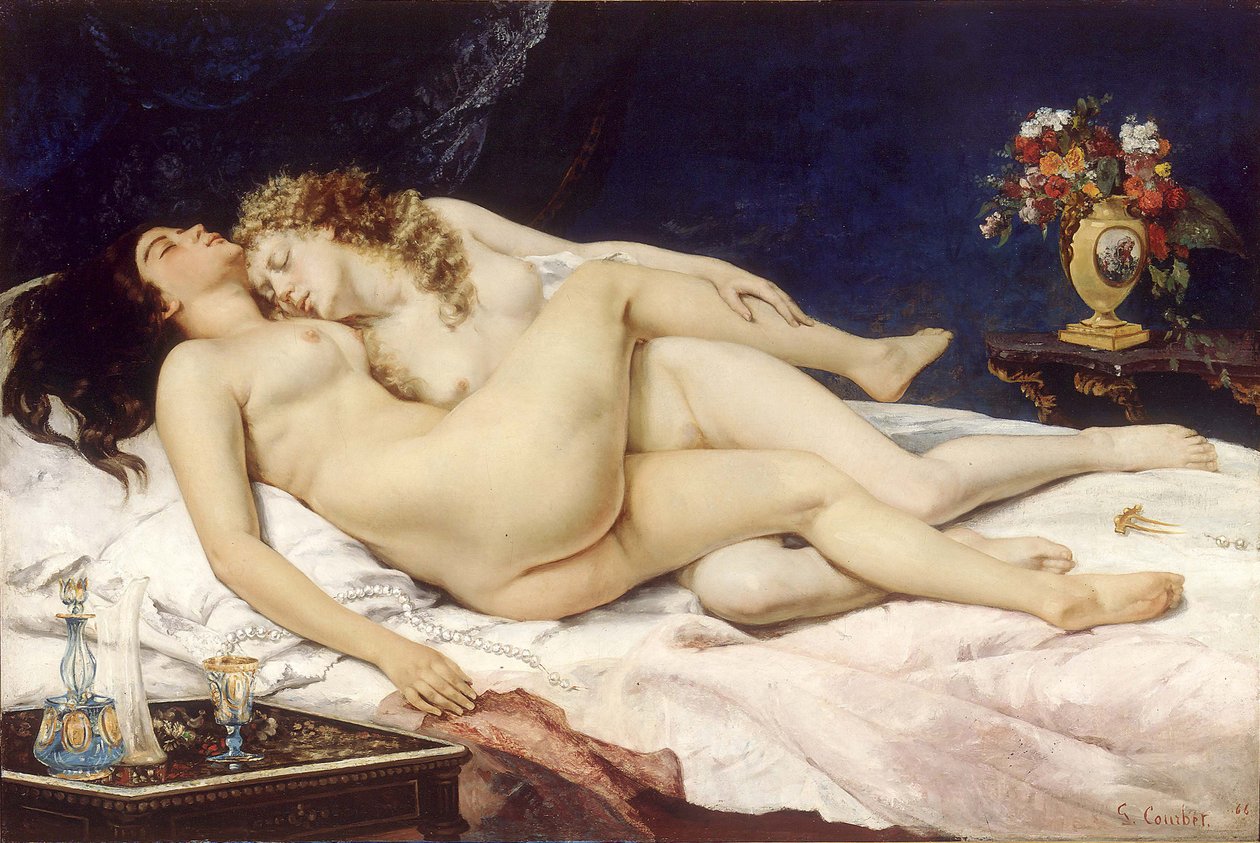 De Slapers Le Sommeil door Gustave Courbet