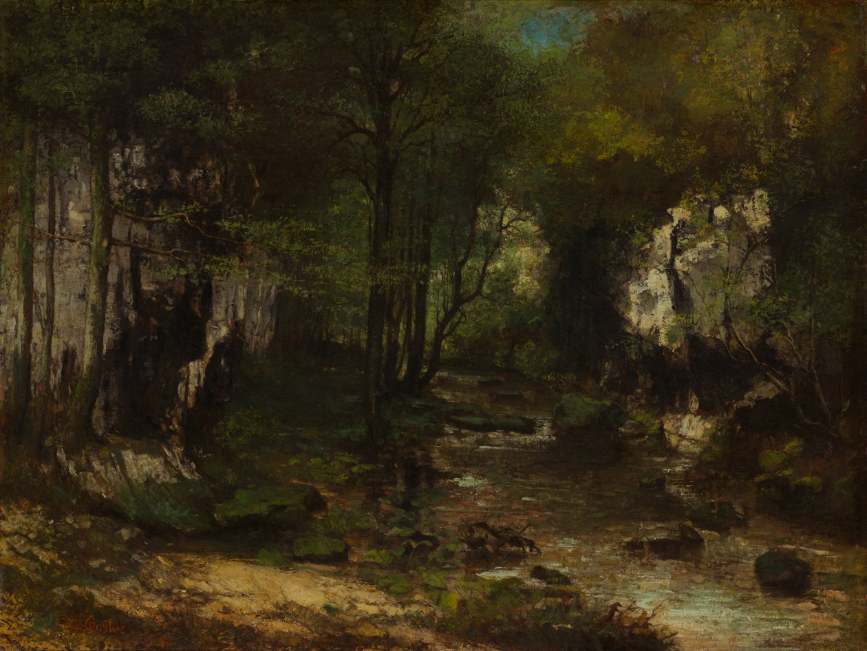 De stroom door Gustave Courbet