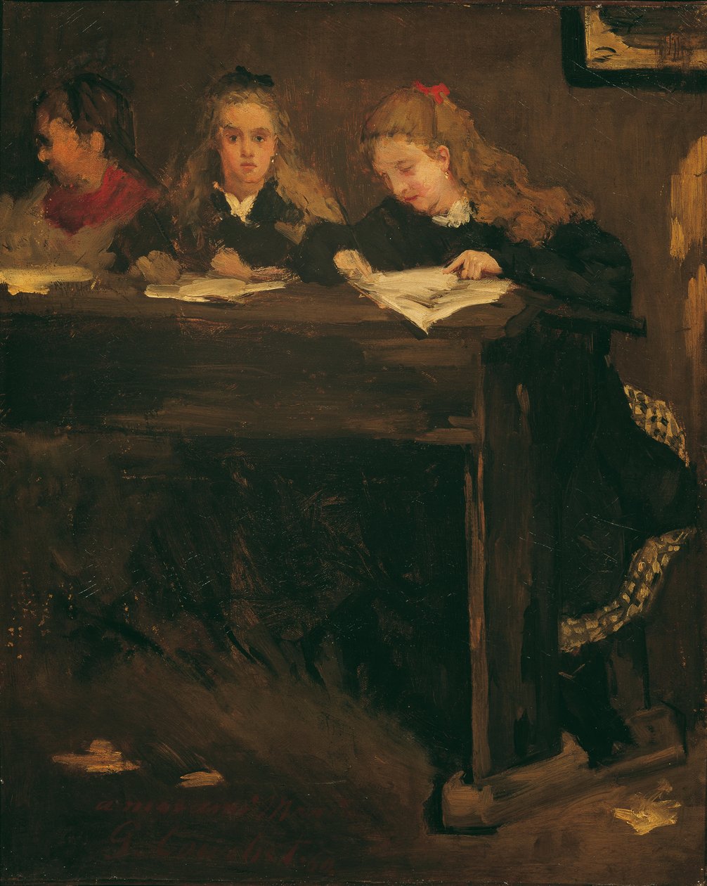 Drie Schoolmeisjes, 1860 door Gustave Courbet