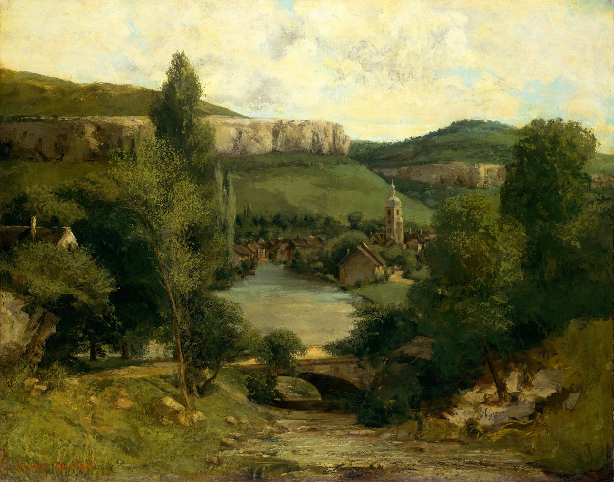 Uitzicht op Ornans door Gustave Courbet
