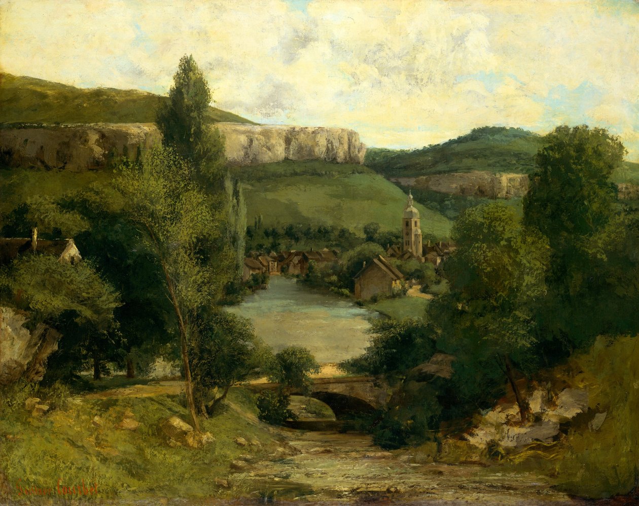 Uitzicht op Ornans door Gustave Courbet