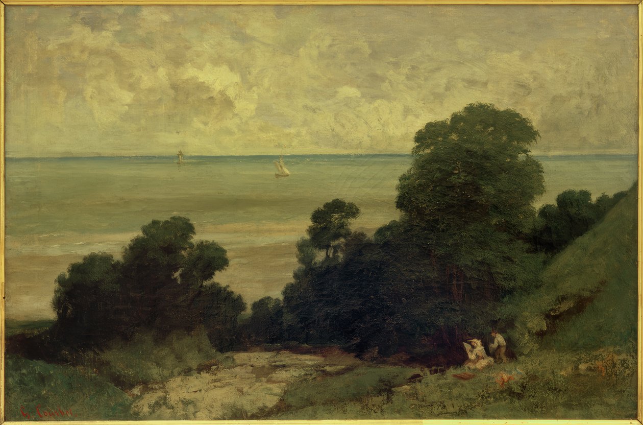 Gezicht genomen in Honfleur door Gustave Courbet
