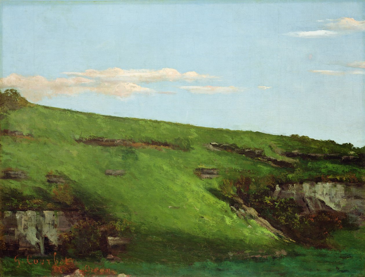 Wiesenhang bij Ornans, 1862 door Gustave Courbet
