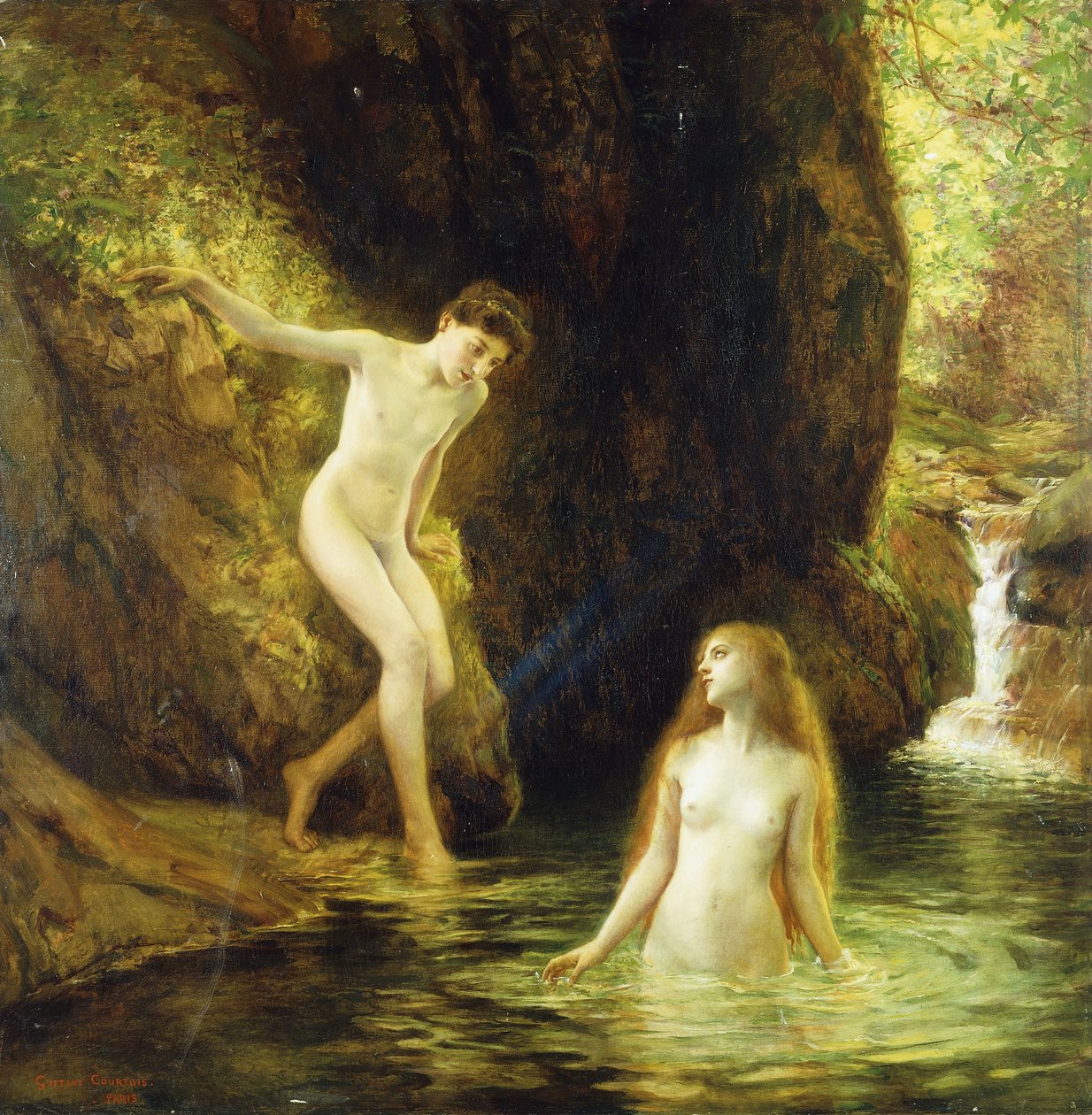 Daphnis en Chloe door Gustave Claude Etienne Courtois