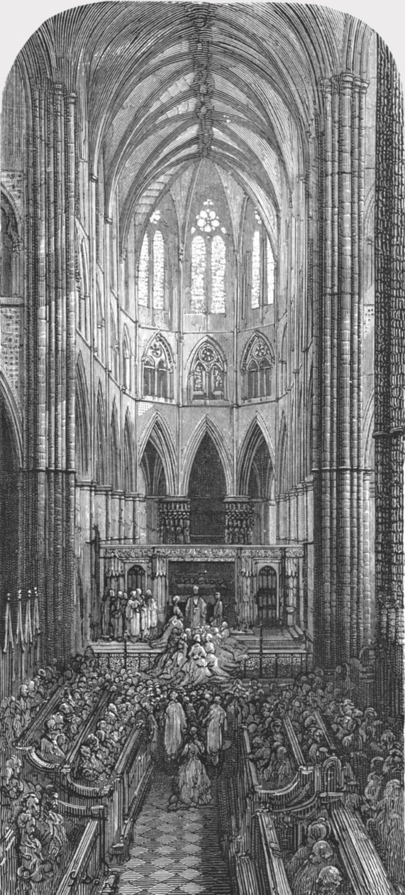 Een Bruiloft in de Abdij, 1872 door Gustave Dore