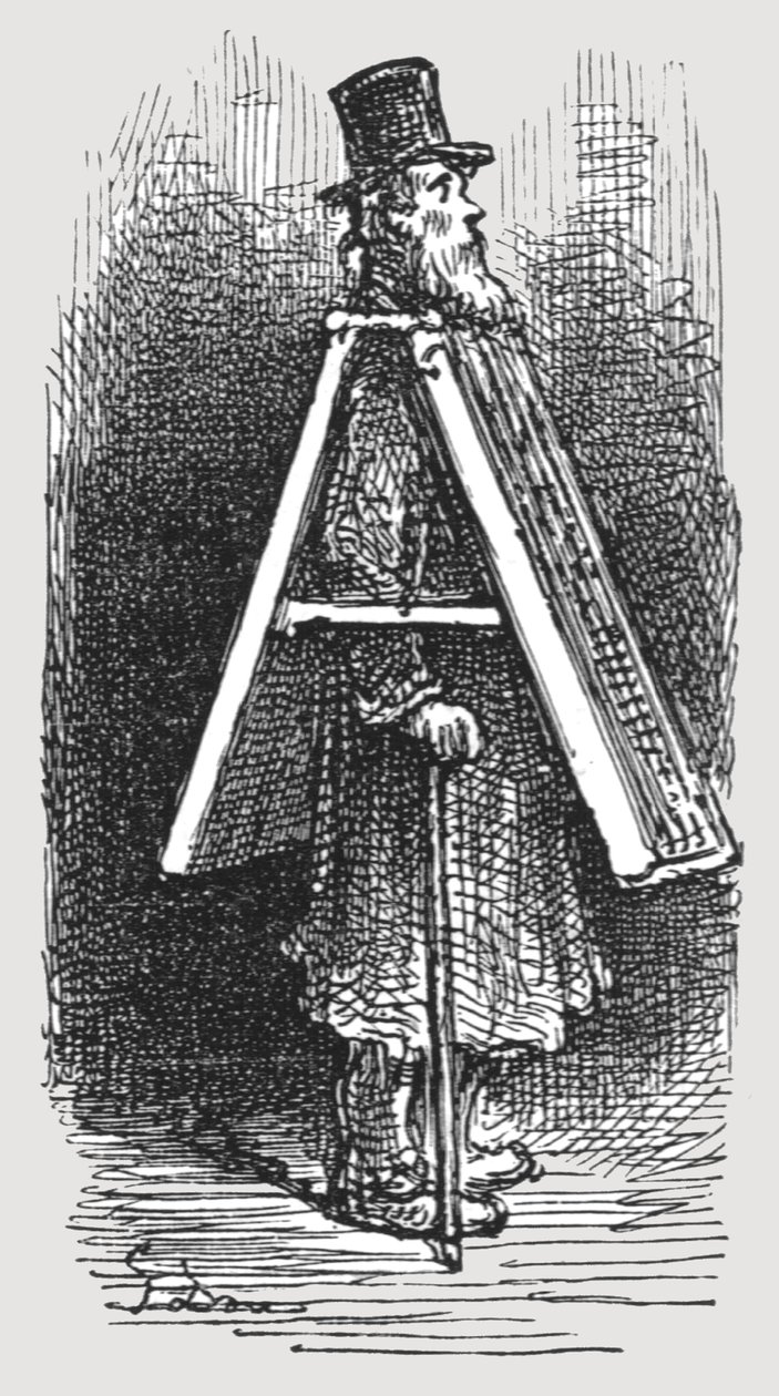 Reclamebord - Man, 1872 door Gustave Dore