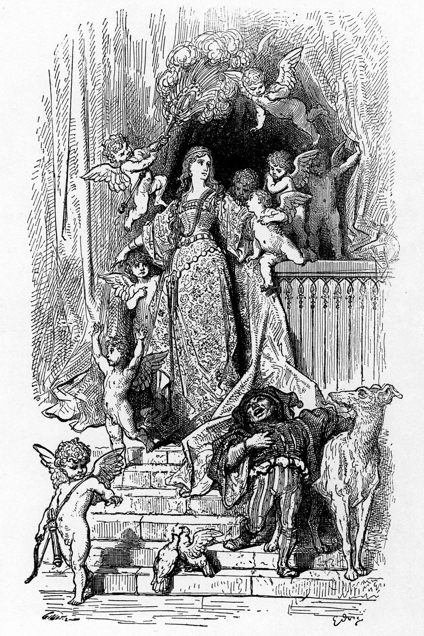 Alcina in haar glorie door Gustave Dore