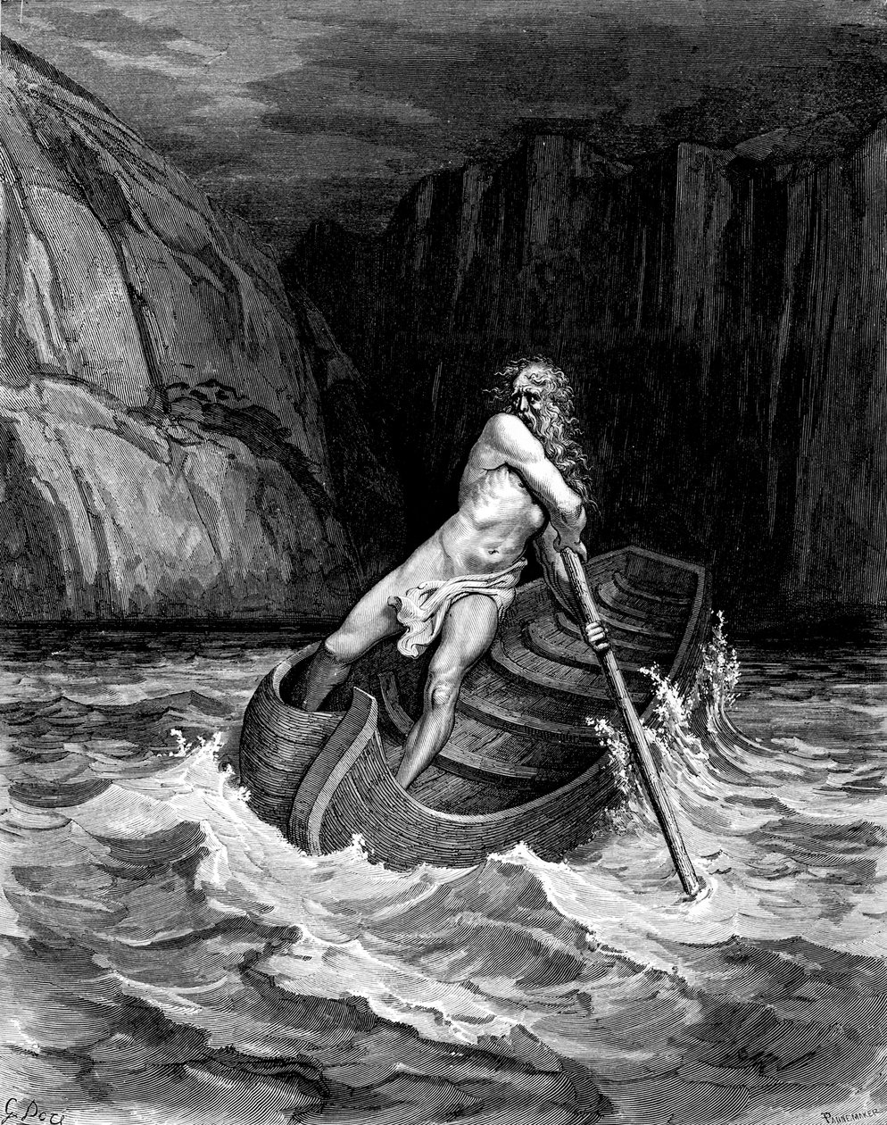 Aankomst van Charon, 1857 door Gustave Dore