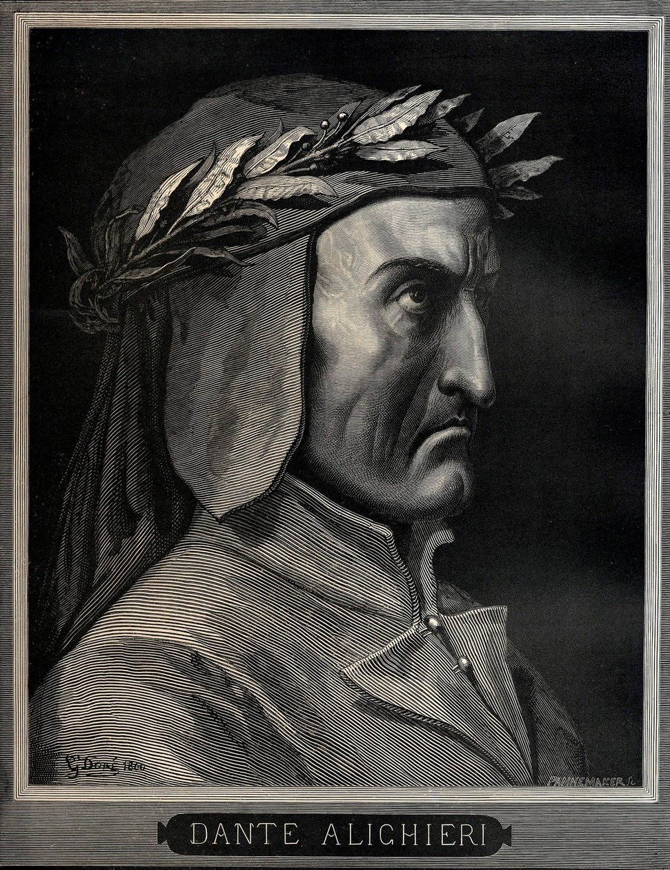 Dante Alighieri 1265-1321, 1860 door Gustave Dore