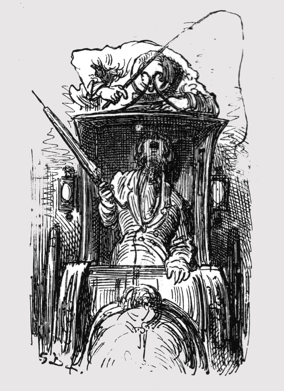 Hansom Cab door Gustave Dore
