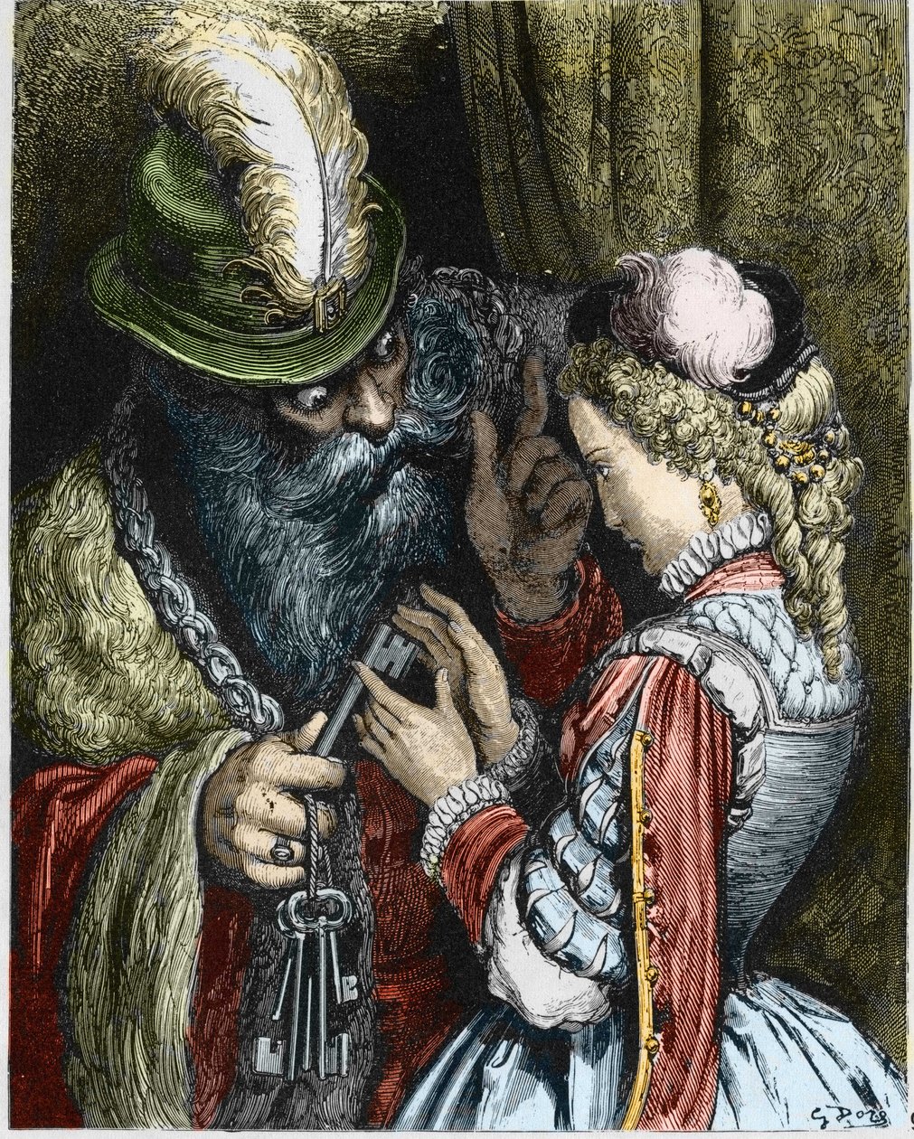 Illustratie voor “Blauwbaard” door Gustave Dore