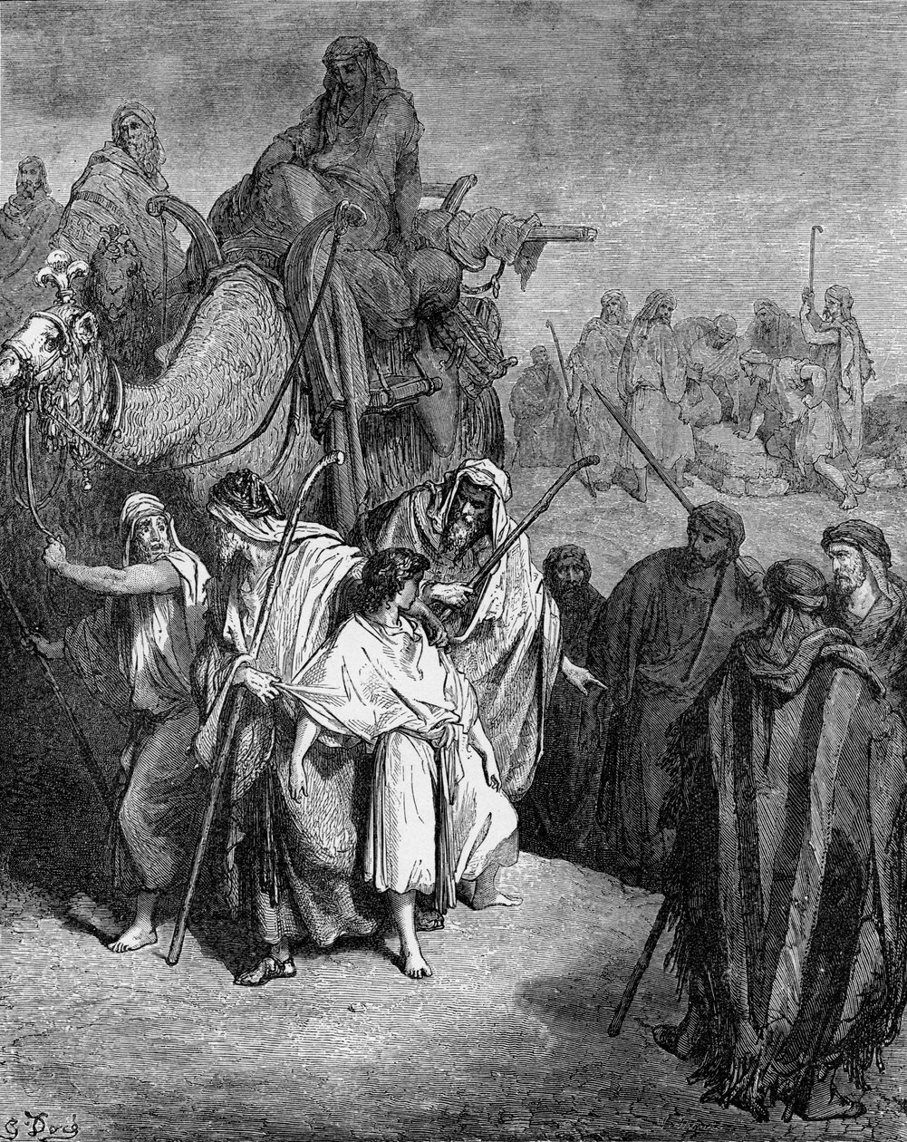 Jozef verkocht naar Egypte door Gustave Dore