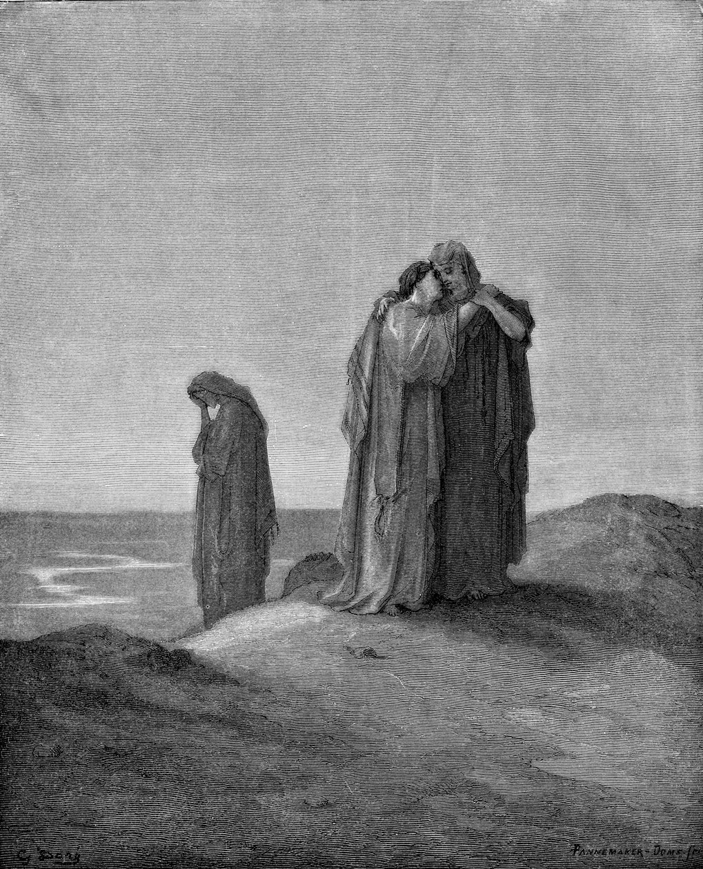Naomi en haar schoondochters door Gustave Dore