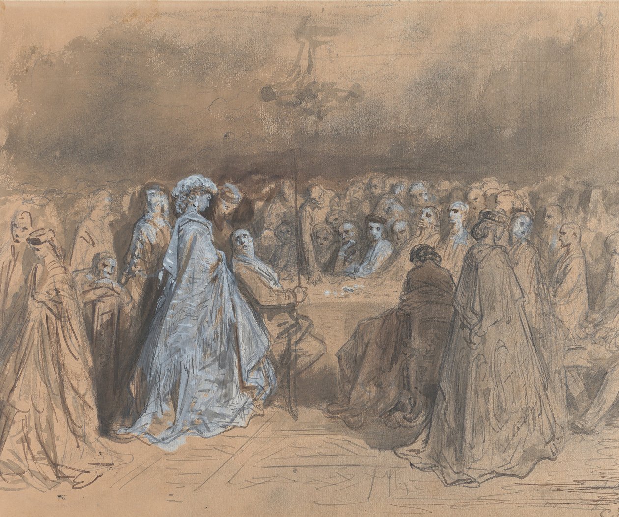 Pauline Viardot die Gokt in Baden-Baden, 1862 door Gustave Dore