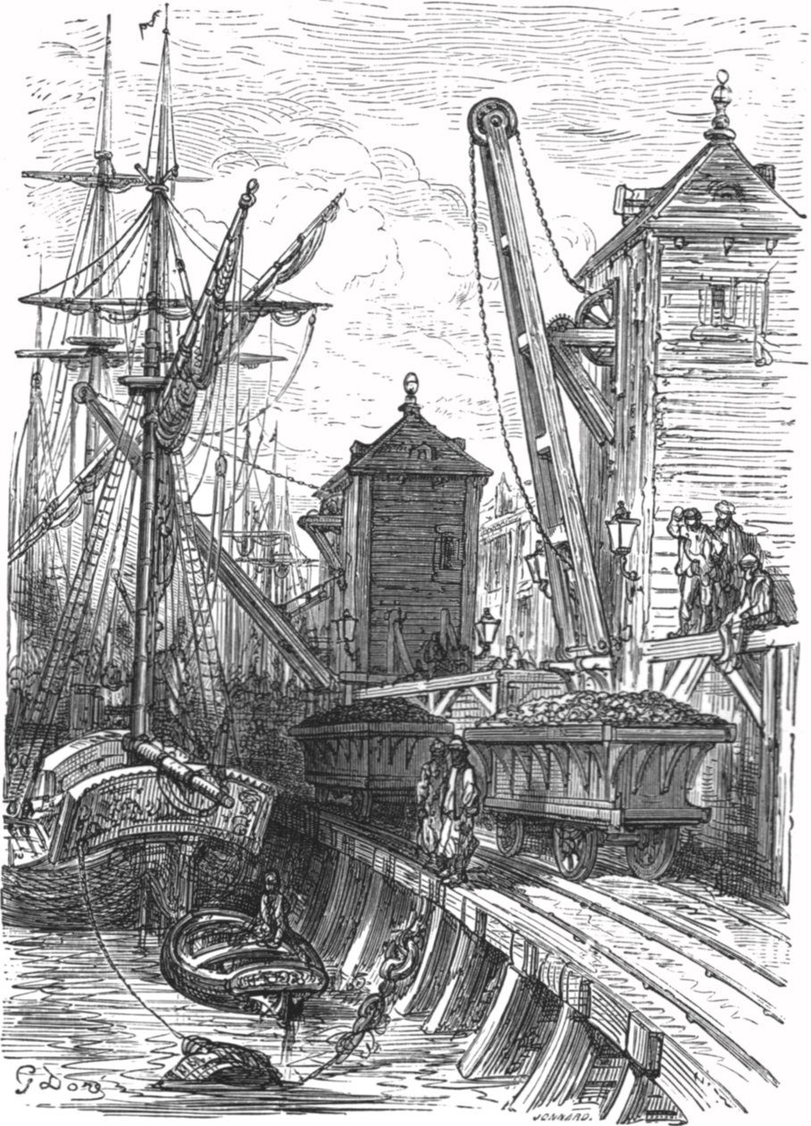 Poplar Dock door Gustave Dore