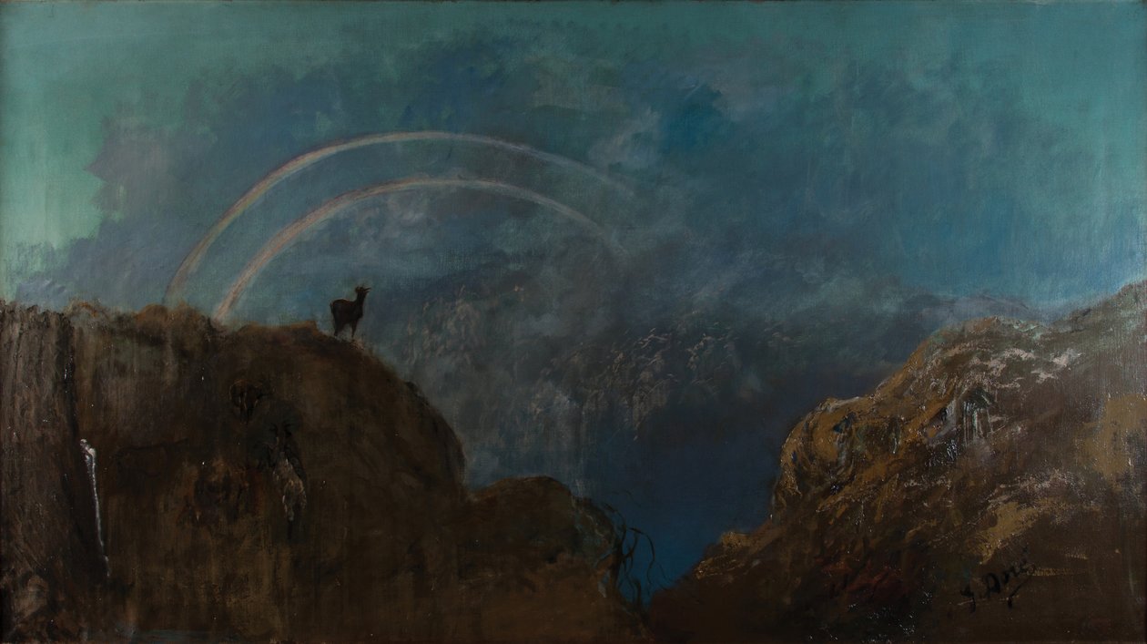 Regenbooglandschap door Gustave Dore