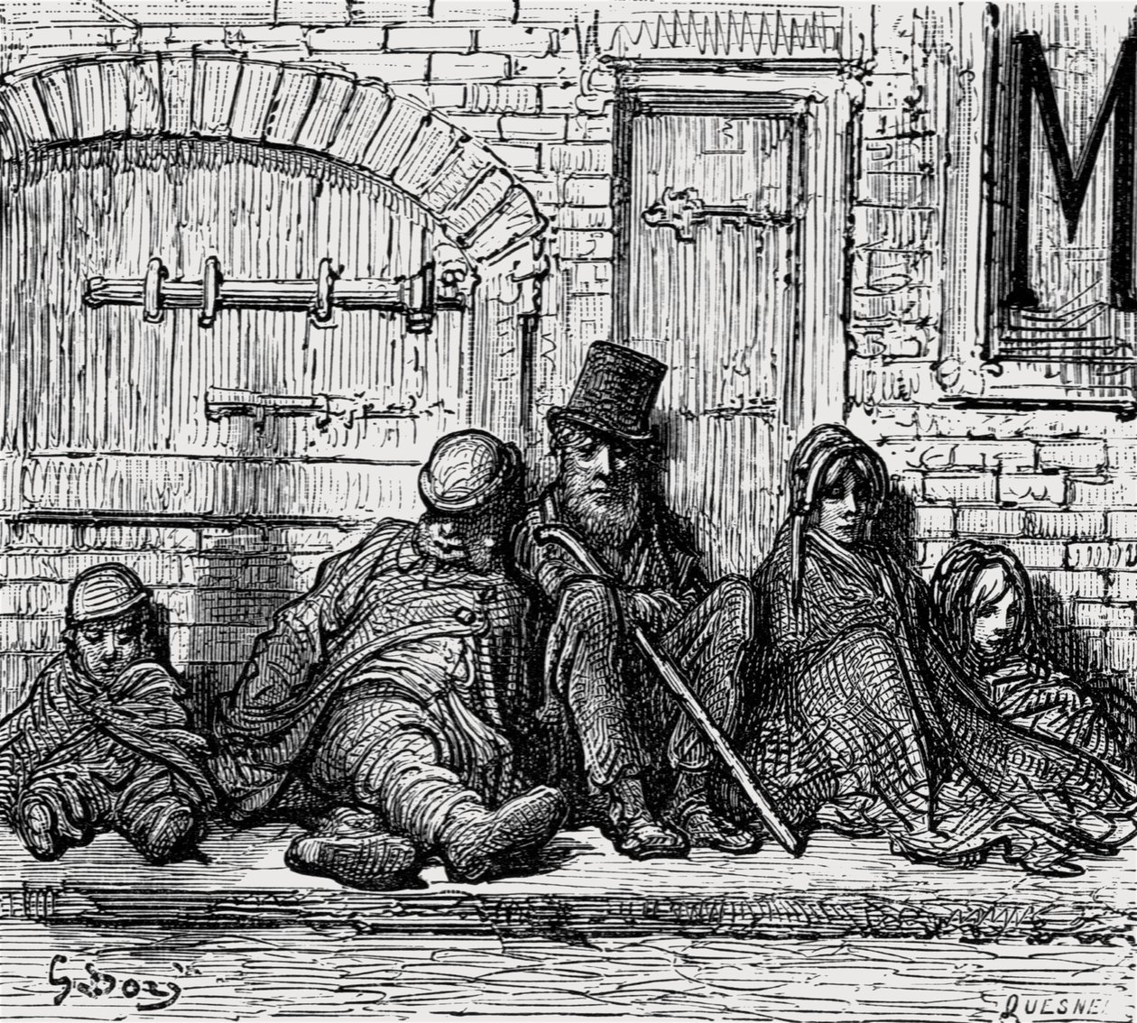 Dakloos!, 1872 door Gustave Dore