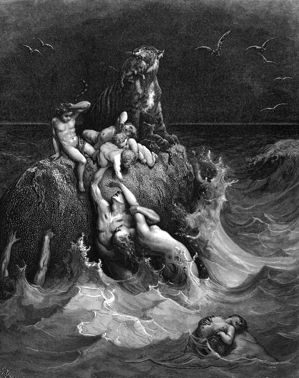 De Zondvloed, 1866 door Gustave Dore