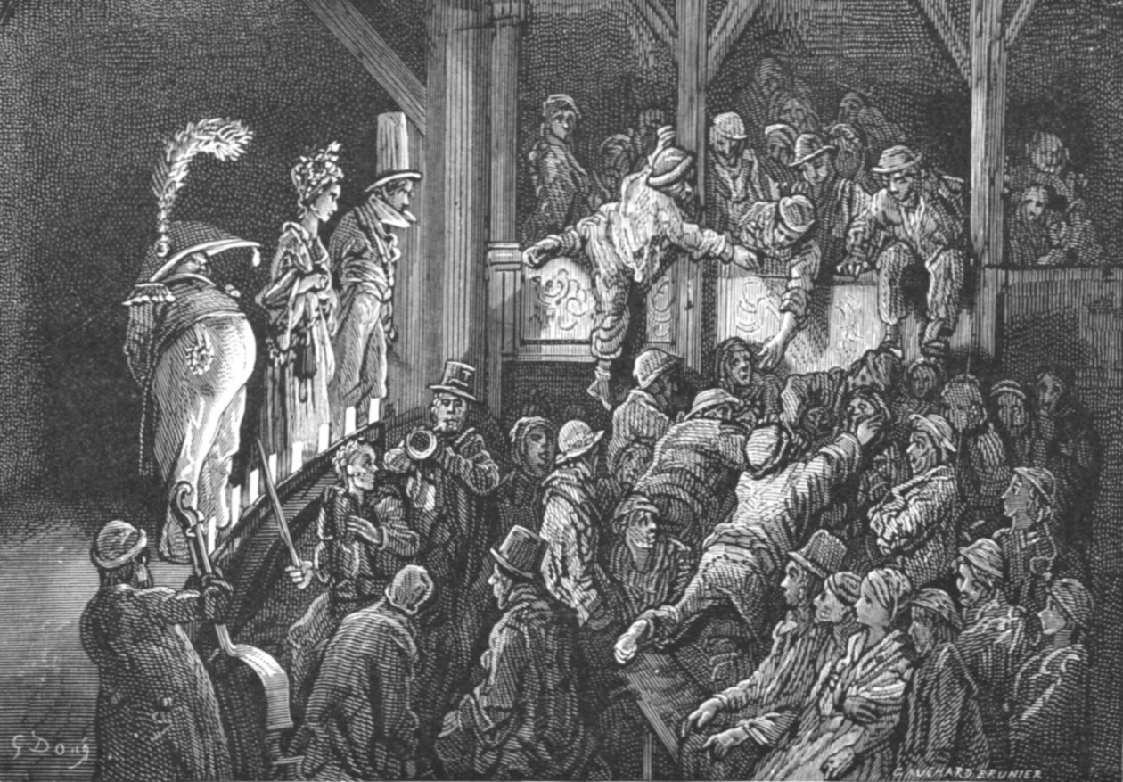 The Penny Gaff, 1872 door Gustave Dore