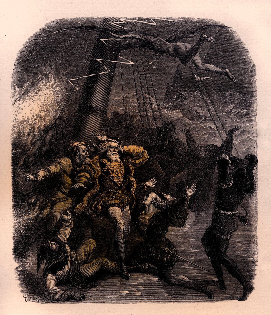 De storm - Shakespeare door Gustave Dore