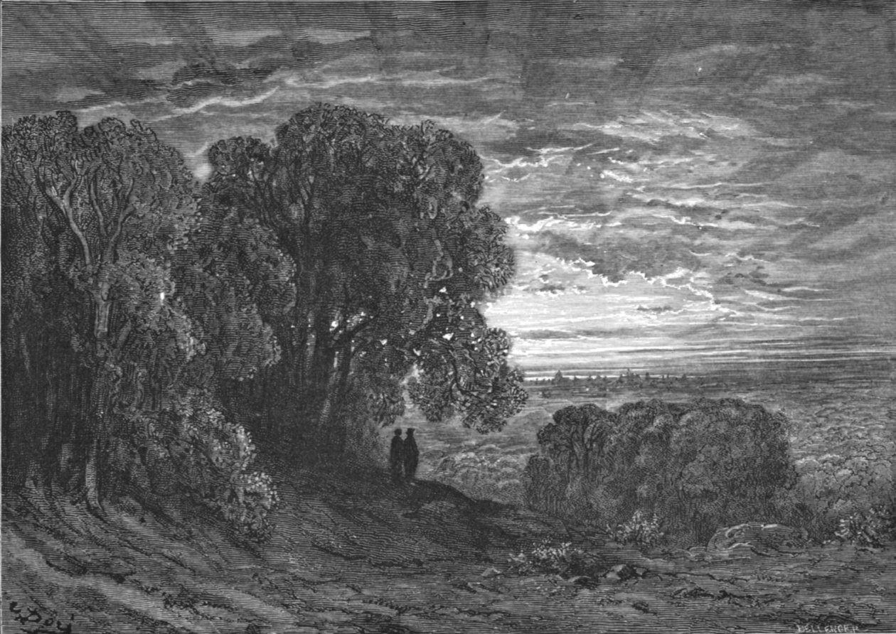 De twee pelgrims in Highgate door Gustave Dore