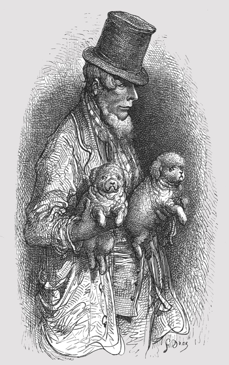 De West End hondenliefhebber, 1872 door Gustave Dore