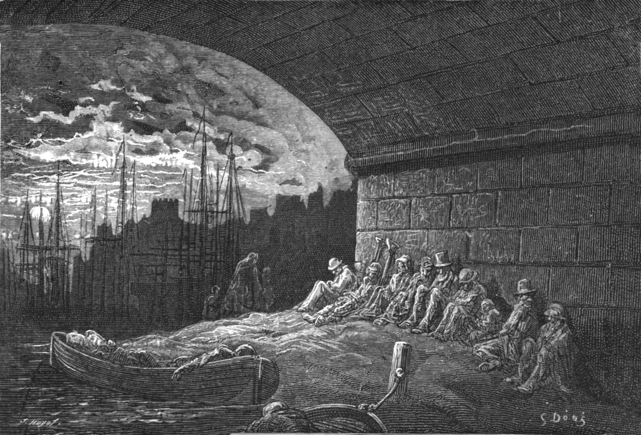 Onder de bogen, 1872 door Gustave Dore