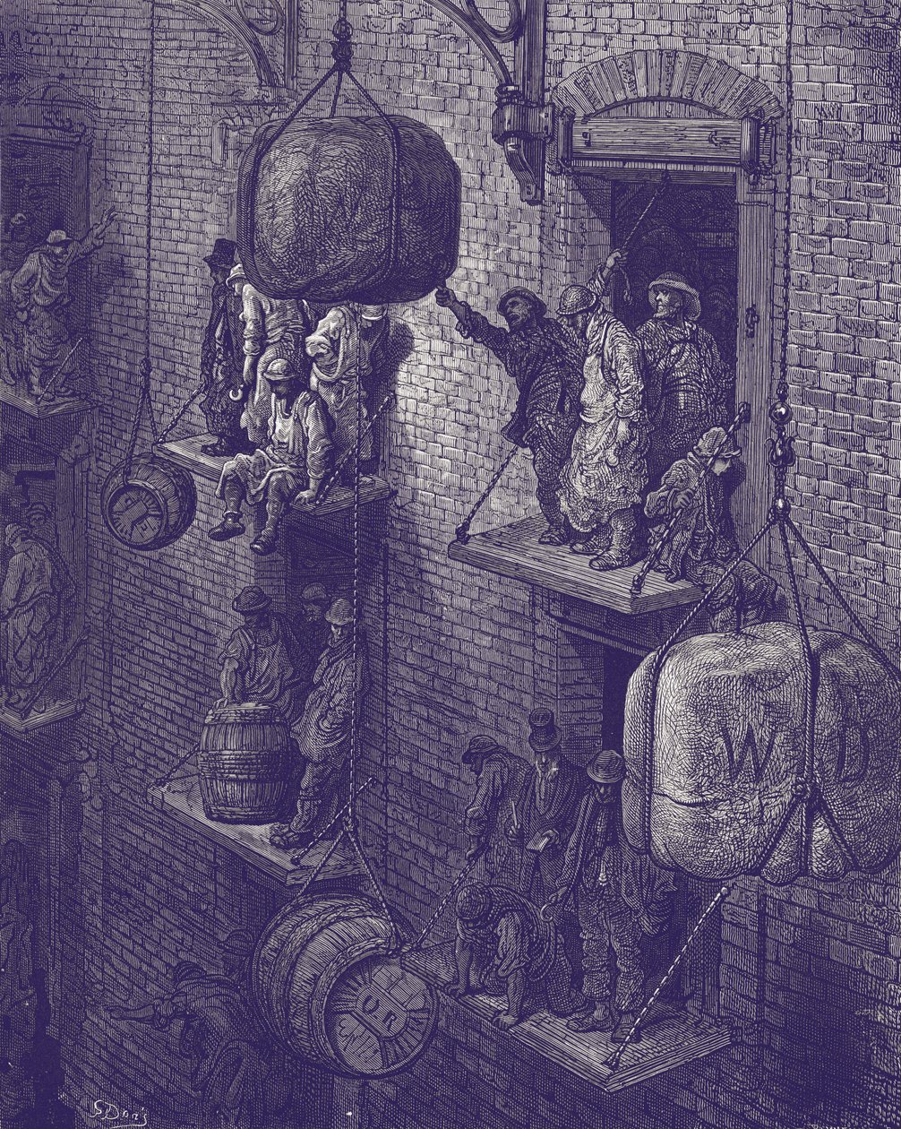 Victoriaans Londens pakhuis door Gustave Dore