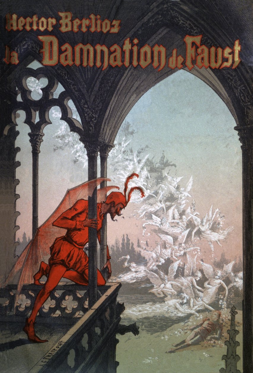 De verdoemenis van Faust, c.1900 door Gustave Fraipont