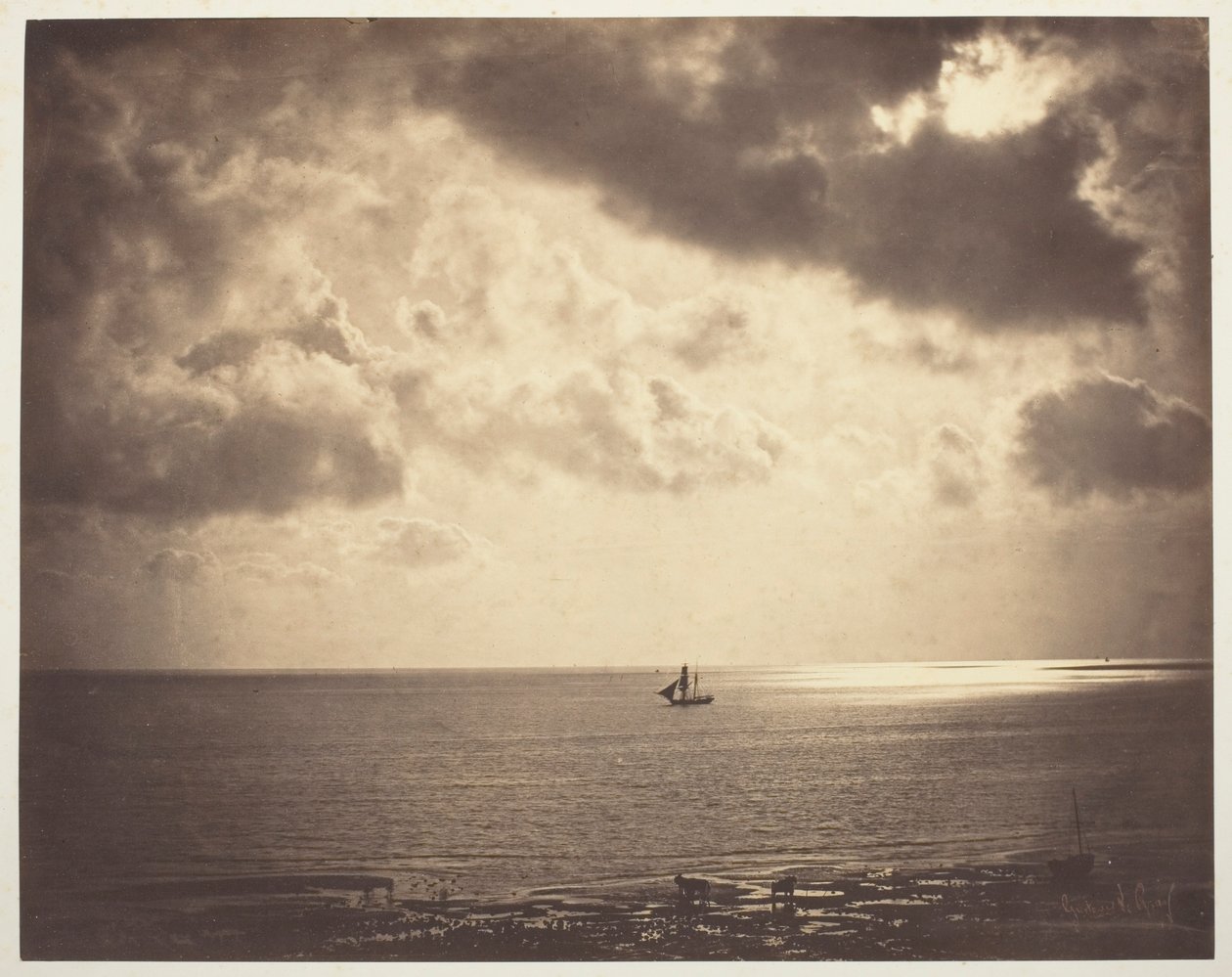 Brik op het water door Gustave Le Gray